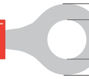 Capicorda Isolato a Occhiello Rosso da 1,5mm Foro 3